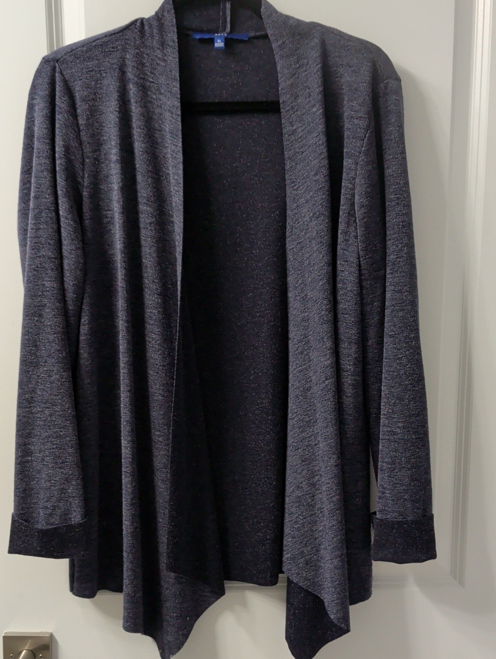 Apt. 9 Heathered Navy Open-Front Cardigan